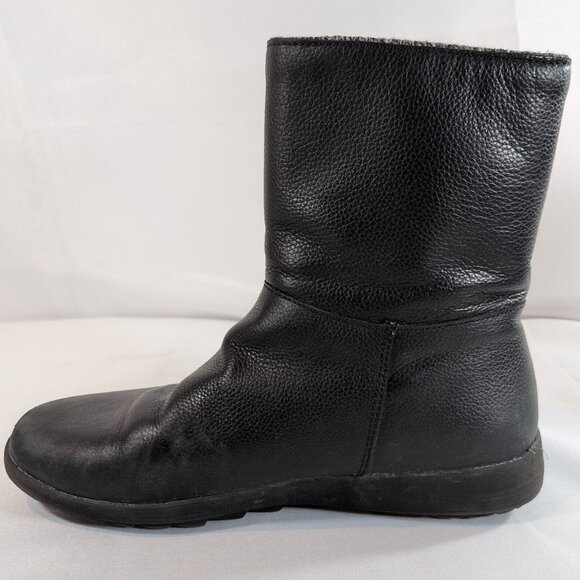 Cougar Vito-L Leather Boots Black Booties  8 Waterproof Side Zip Mid Calf Winter - Picture 14 of 16
